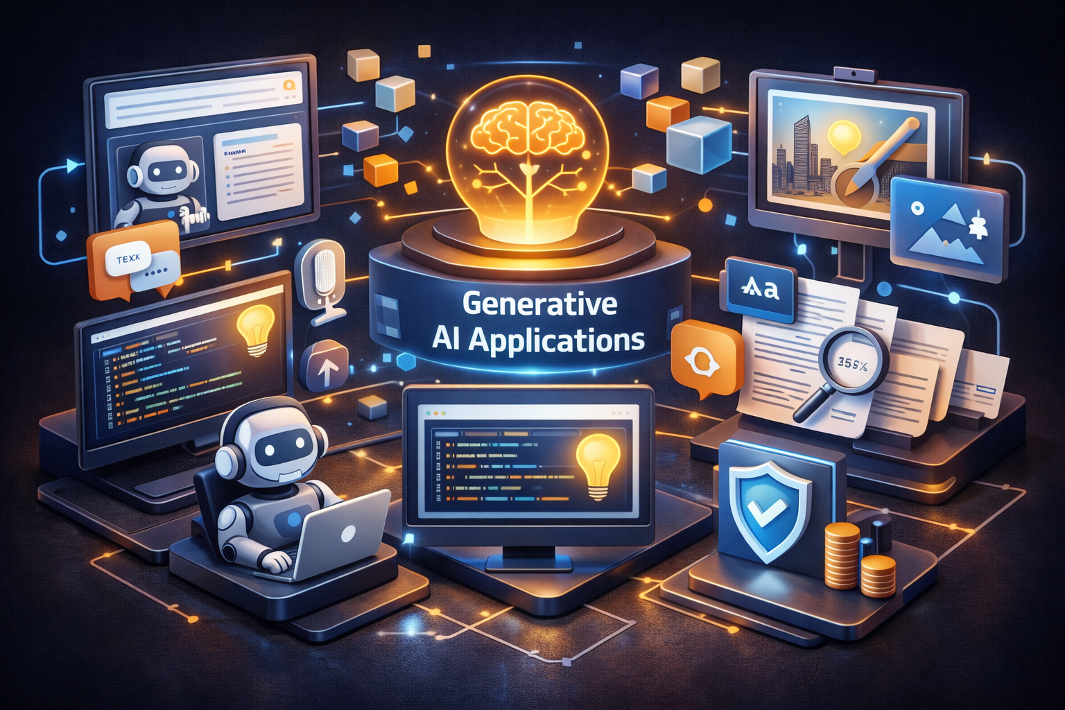 Generative AI Applications — LLMs, RAG, and safe deployment for reliable gen AI use cases