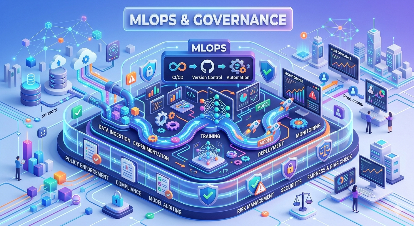 MLOps & Governance — versioning, CI/CD, monitoring, and compliance for AI delivery